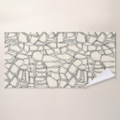 BROKEN gunmetal off white (Serviette de bain)