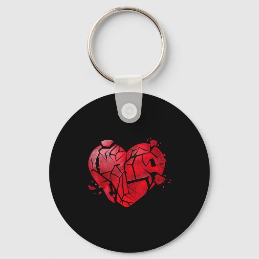 Broken Heart Anti Valentines Day  Sleutelhanger (Voorkant)