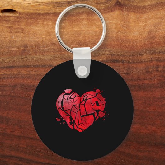 Broken Heart Anti Valentines Day  Sleutelhanger (Voorkant)