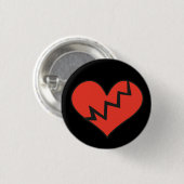 Broken Heart Badge Pin Button (Voorkant /achterkant)