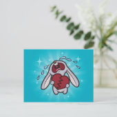 Broken Heart Bunny (Bleu) carte postale Art (Debout devant)