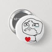Broken Heart Comic Face Ronde Button 5,7 Cm (Voorkant /achterkant)
