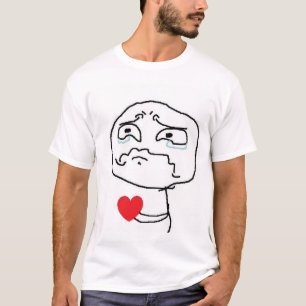 Broken Heart Comic Face T-shirt