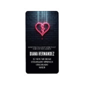 Broken Heart echtscheiding partij Etiket (Voorkant)