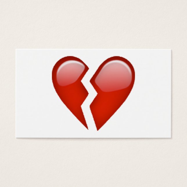 Broken Heart - Emoji Visitekaartjes (Voorkant)