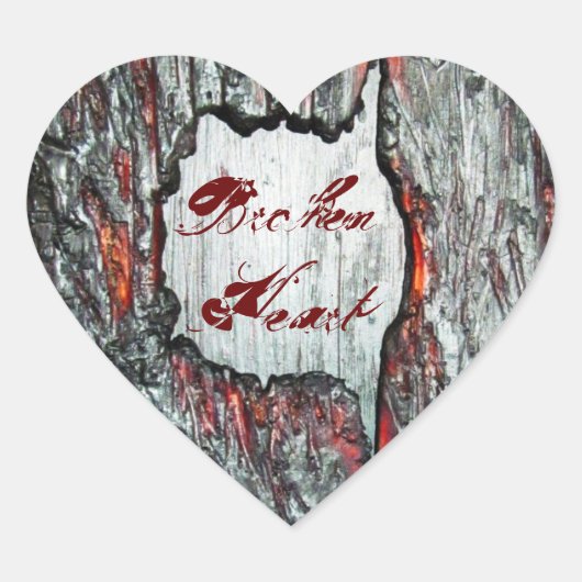 Broken Heart Hart Sticker (Voorkant)