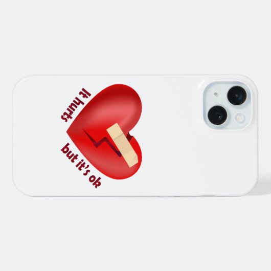 Broken heart healed with patch and life quote (Verso Horizontal)