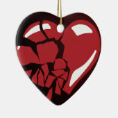 Broken Heart Keramisch Ornament (Rechts)