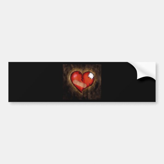 Broken Heart/Mending Heart-bumper sticker (Devant)