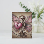 Broken Heart Skelet Fairy Briefkaart (Staand voorkant)