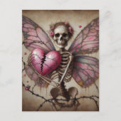 Broken Heart Skelet Fairy Briefkaart (Voorkant)