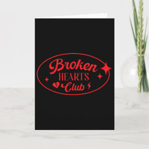 Broken Hearts Club Valentijn Retro Alternatieve St Kaart