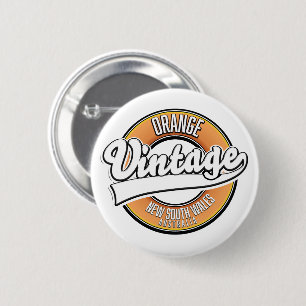 Broken Hill australië vintage stijl logo. Knop Ronde Button 5,7 Cm
