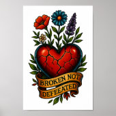 Broken Not Defeated - Poster en PNG Download (Voorkant)