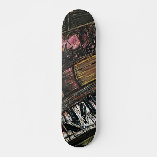 Broken Piano Skateboard (Voorkant)