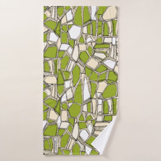 BROKEN POP citron Badhanddoek (Badhanddoek)