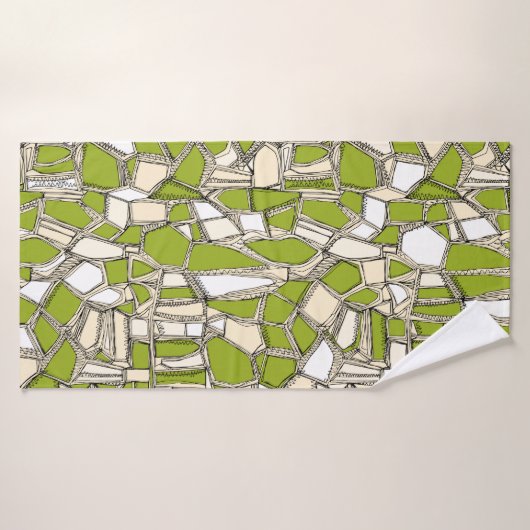 BROKEN POP citron Badhanddoek (Badhanddoek)