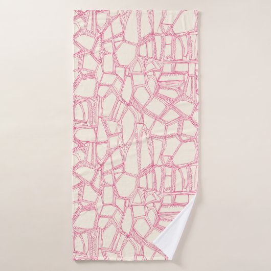 BROKEN rose blanc (Serviette de bain)