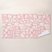 BROKEN rose blanc (Serviette de bain)
