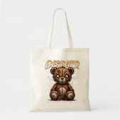 Broken Teddy Canvas tas - Worstelend maar sterk (Voorkant)