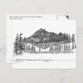 Broken Top van weide in de buurt van Green Lakes t Briefkaart (Voorkant / Achterkant)