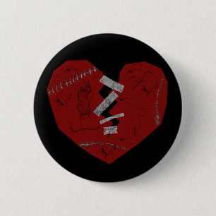 BROKEN, VERKLAARD EN RECUPEREREND MET:PSYCHOKILLER RONDE BUTTON 5,7 CM