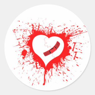 Broken Verwarmd Ronde Sticker