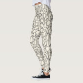 BROKEN zwart-wit Leggings (Links)