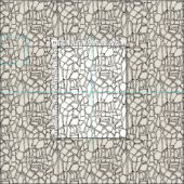 BROKEN zwart-wit Stof (Delen)
