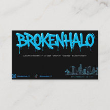 BROKENHALO Luxe Streetwear Zakelijk Kaartje - Blau