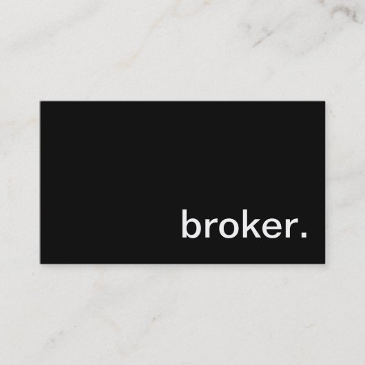 Broker Visitekaartje (Voorkant)