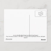 broklyn brug over de zuidzeehaven briefkaart (Achterkant)