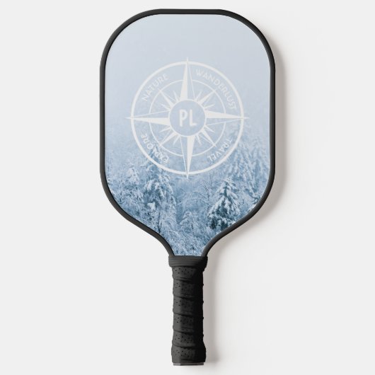 Brombalmonogram wintersparren pickleball paddle (Voorkant)