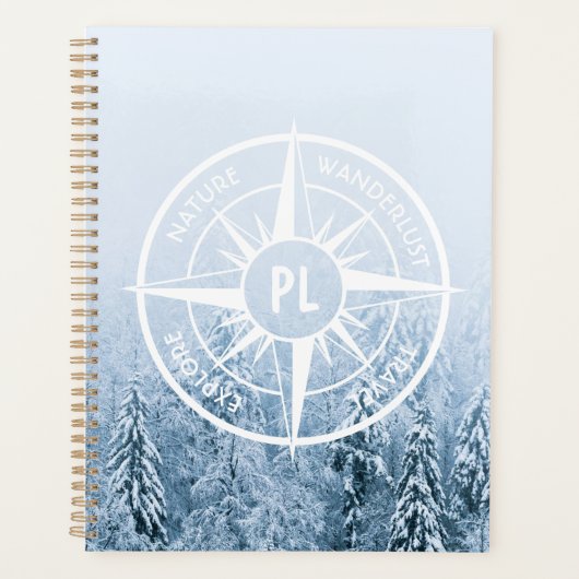 Brombalmonogram wintersparren planner (Voorkant)