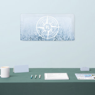Brombalmonogram wintersparren spandoek