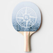 Brombalmonogram wintersparren tafeltennisbatje (Voorkant)