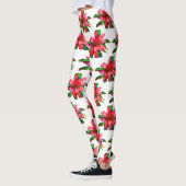 Bromeliad-Leggings in rood en wit Leggings (Links)