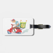 Bromfiets Pizza Levering Bagagelabel (Achterkant horizontaal)
