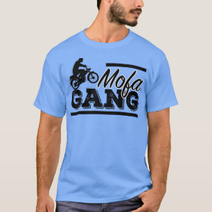 bromfietsen - motorfiets motorfiets met bromfiets t-shirt