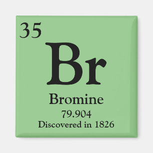 Bromine Periodic Table Magneet