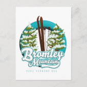 Bromley Mountain Peru Vermont US Ski logo Briefkaart (Voorkant)