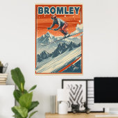 Bromley Mountain : Une affiche de ski Vintage (Bureau à domicile)