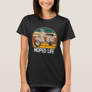 Brommer Leven Scooter Bestuurder Retro Klassieke T-shirt