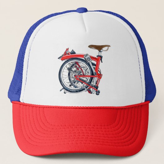Brompton Bike Retro Pet (Trucker Hat) (Voorkant)
