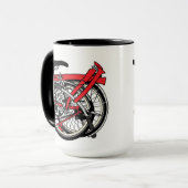 Brompton fiets gevouwen mok (Voorkant links)