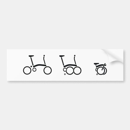 Brompton Folding Bike-fiets Bumpersticker (Voorkant)