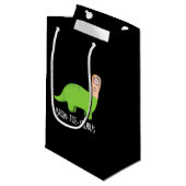 Bron-toe-saurus Funny Dinosaur Pun Dark BG Klein Cadeauzakje (Voorkant Gekanteld)