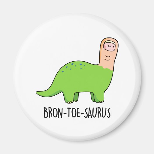 Bron-toe-saurus Grappige Dinosaurus Pun Magneet (Voorkant)