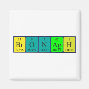 Bronagh periodiek table name magnet magneet