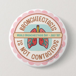 BRONCHIECTASE-BEWUSTZIJN RONDE BUTTON 7,6 CM